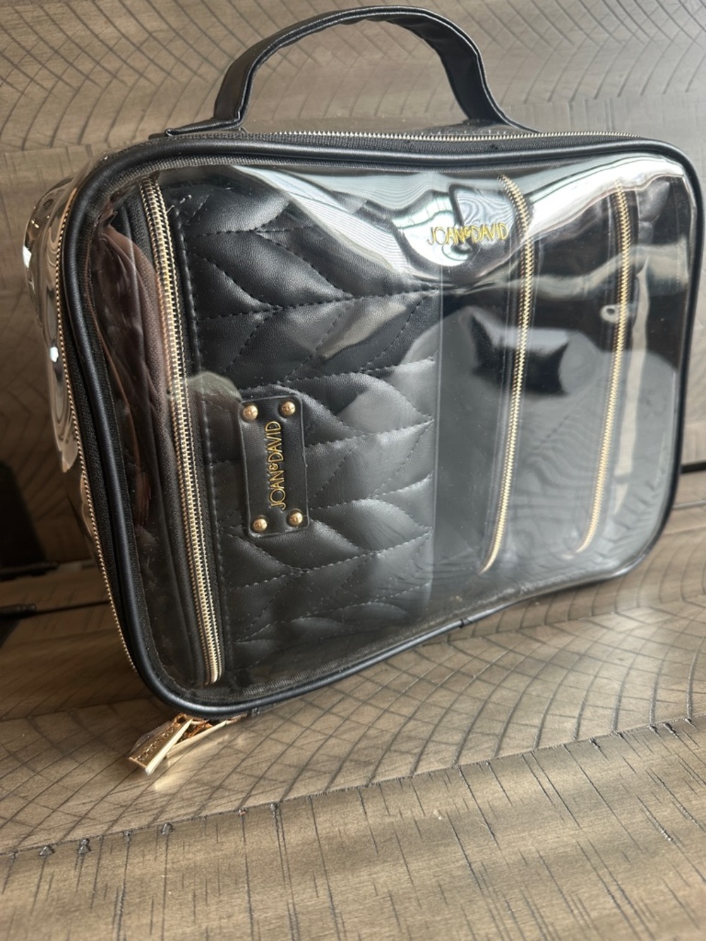 Black Quilted Travel Toiletry Bag Set - Quilted Organizer Pouches - Picture 2 of 13